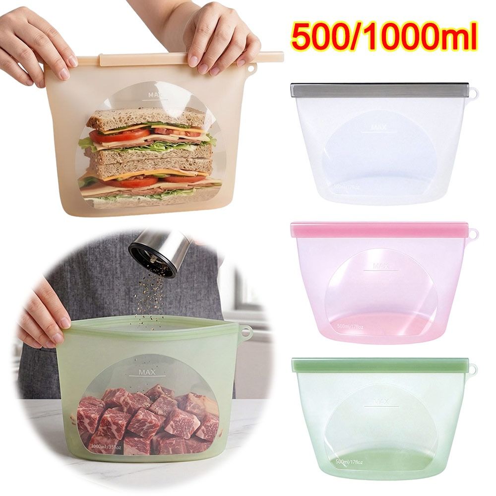 Reusable Produce Bag - Silicone Food Preservation Bag Moisture-proof Fresh-keeping