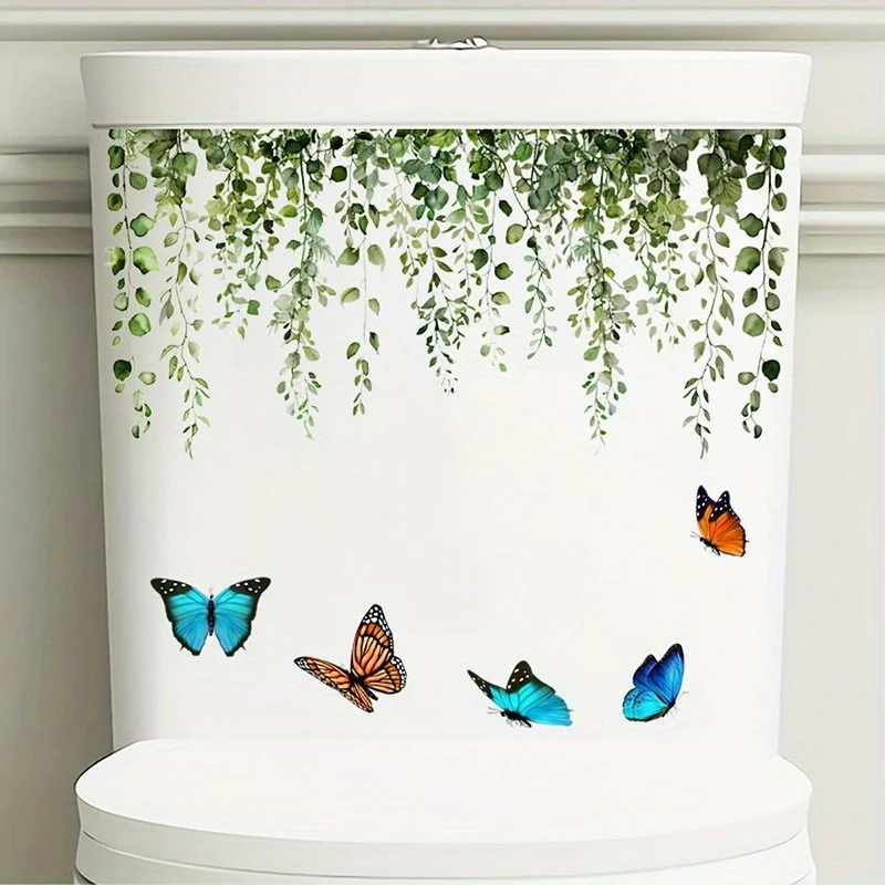 Sustainable Living Walla Walla - 1PC Sustainable PVC Butterfly&Green Leaves Wall