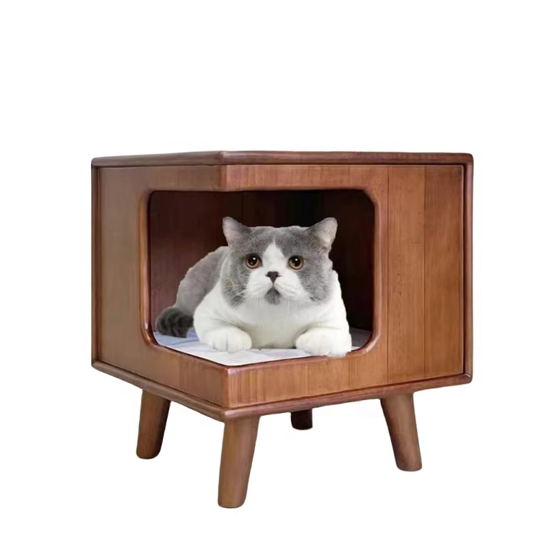 Sustainable Living House - Small Indoor Fir Wood Cabinet, Pet