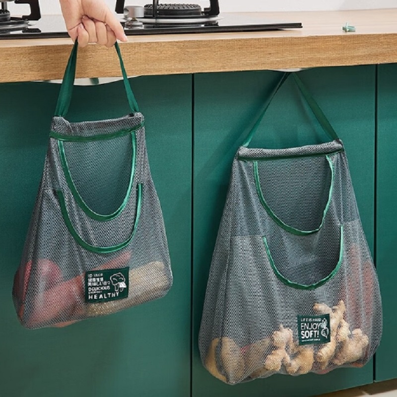 Reusable Produce Bag - Reusable Storage Bags Kitchen Hanging Mesh