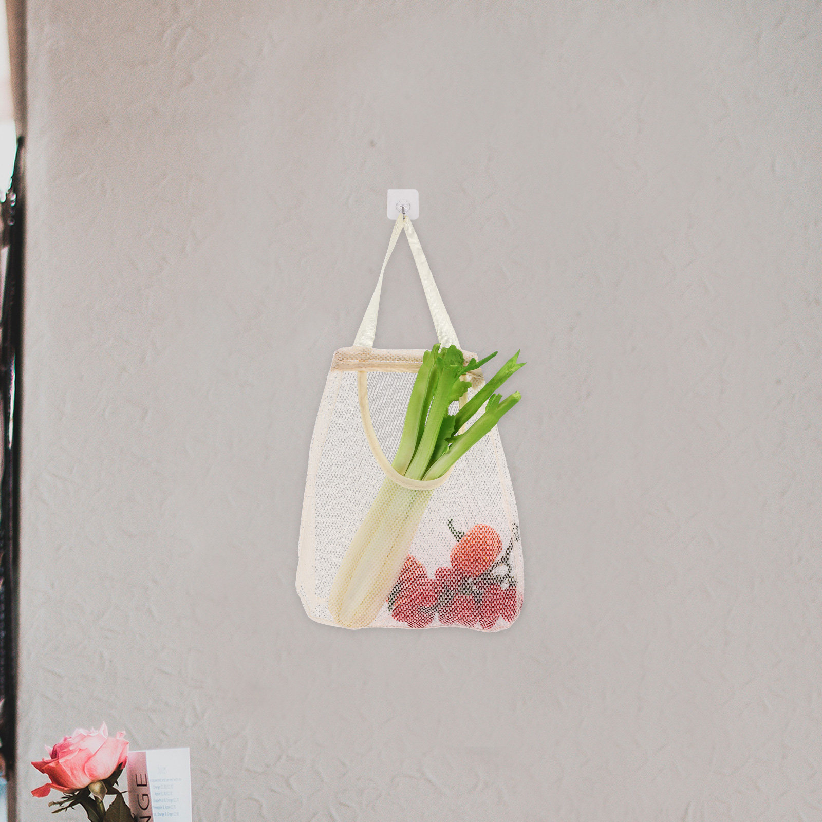 5Pcs Hanging Mesh Produce Bags - đánh giá và giá Reusable Produce Bag