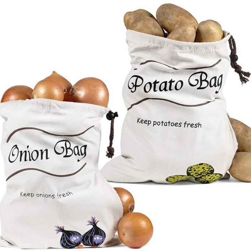 Potato Onion Storage Bag Keep  - đánh giá và giá Reusable Produce Bag
