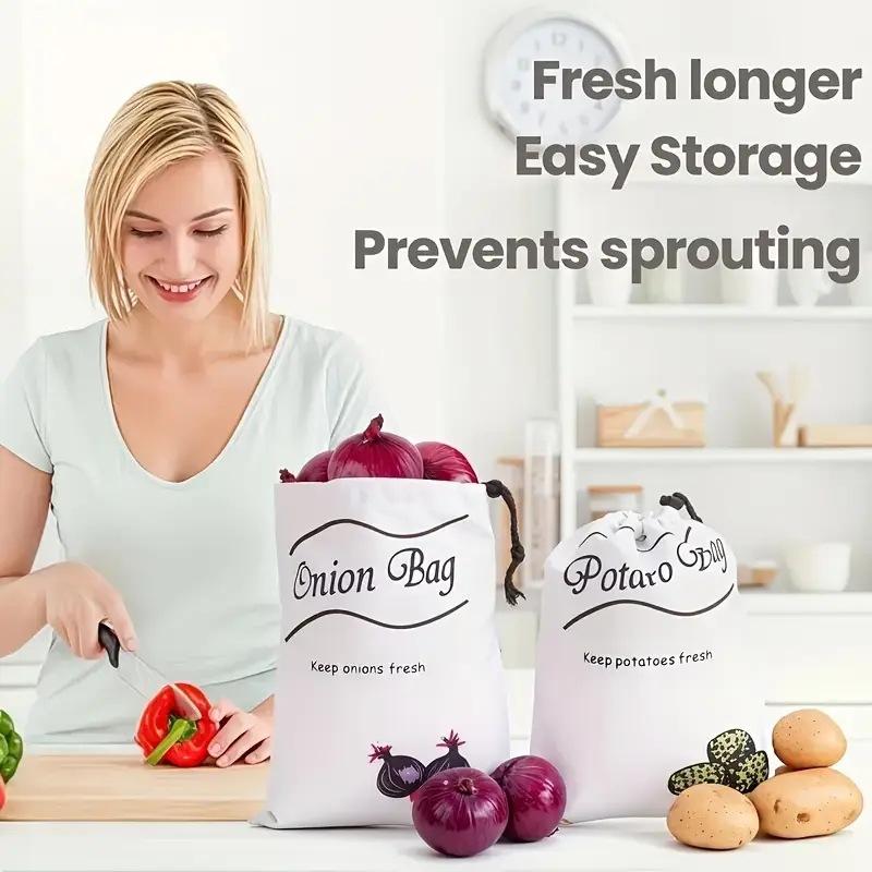 Potato Onion Storage Bag Keep  - đánh giá và giá Reusable Produce Bag