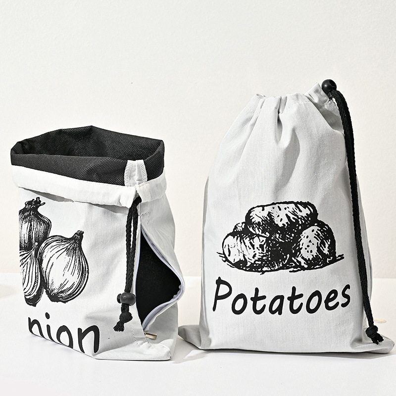 Garlic Onion Fruit Drawstring  - đánh giá và giá Reusable Produce Bag