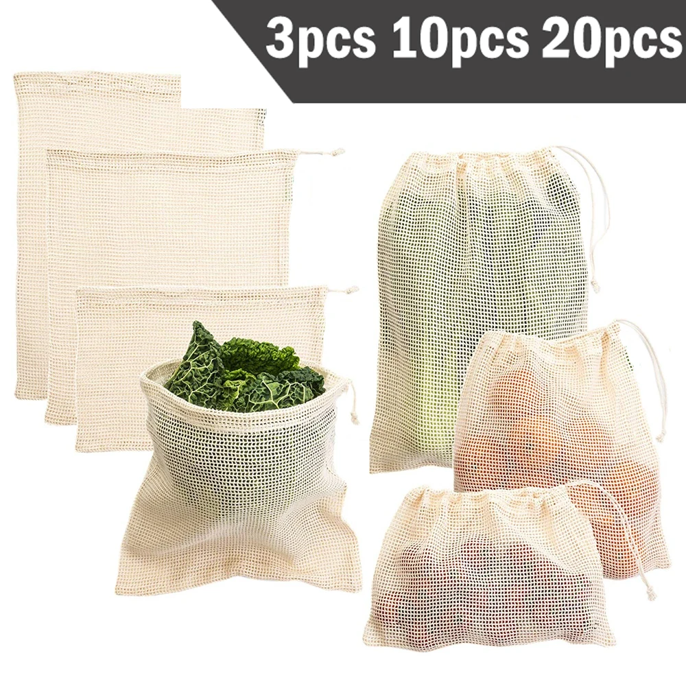 3 6 10 Chiếc Có Thể Tái Sử Dụn - đánh giá và giá Reusable Produce Bag